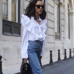 h&m ruffle blouse